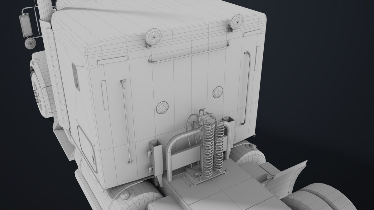 Heavy Truck Chassis 07 Blue and Green URP HDRP Textures