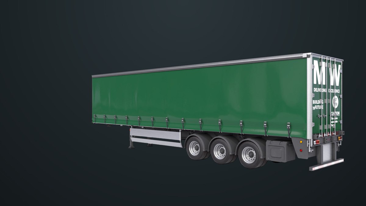 Curtainsider Trailer 4 Variant Collection URP HDRP Textures