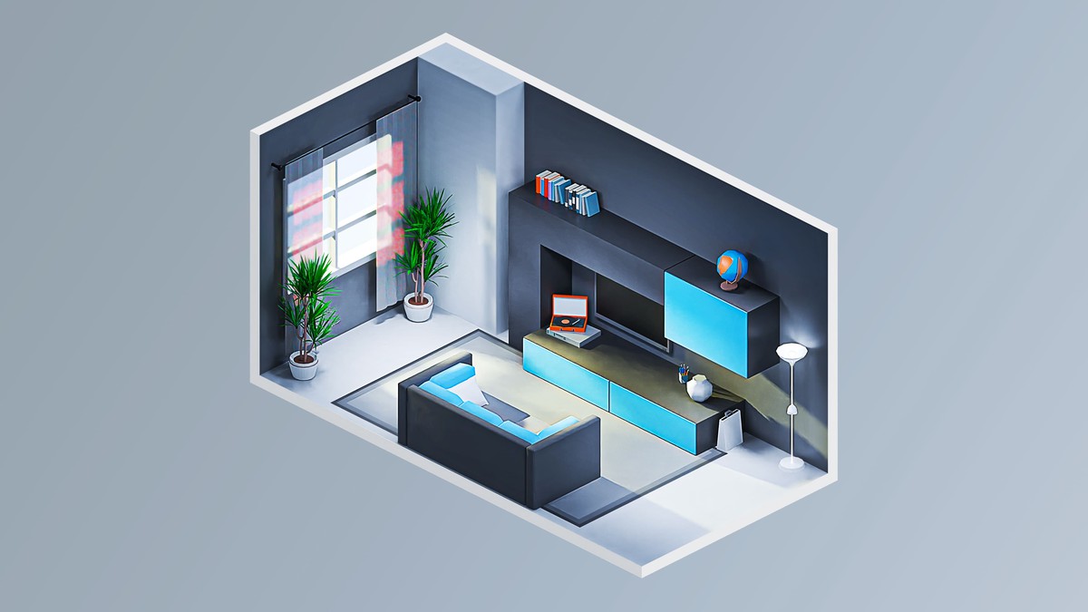 Interior 7 - Low Poly 3D Models Pack