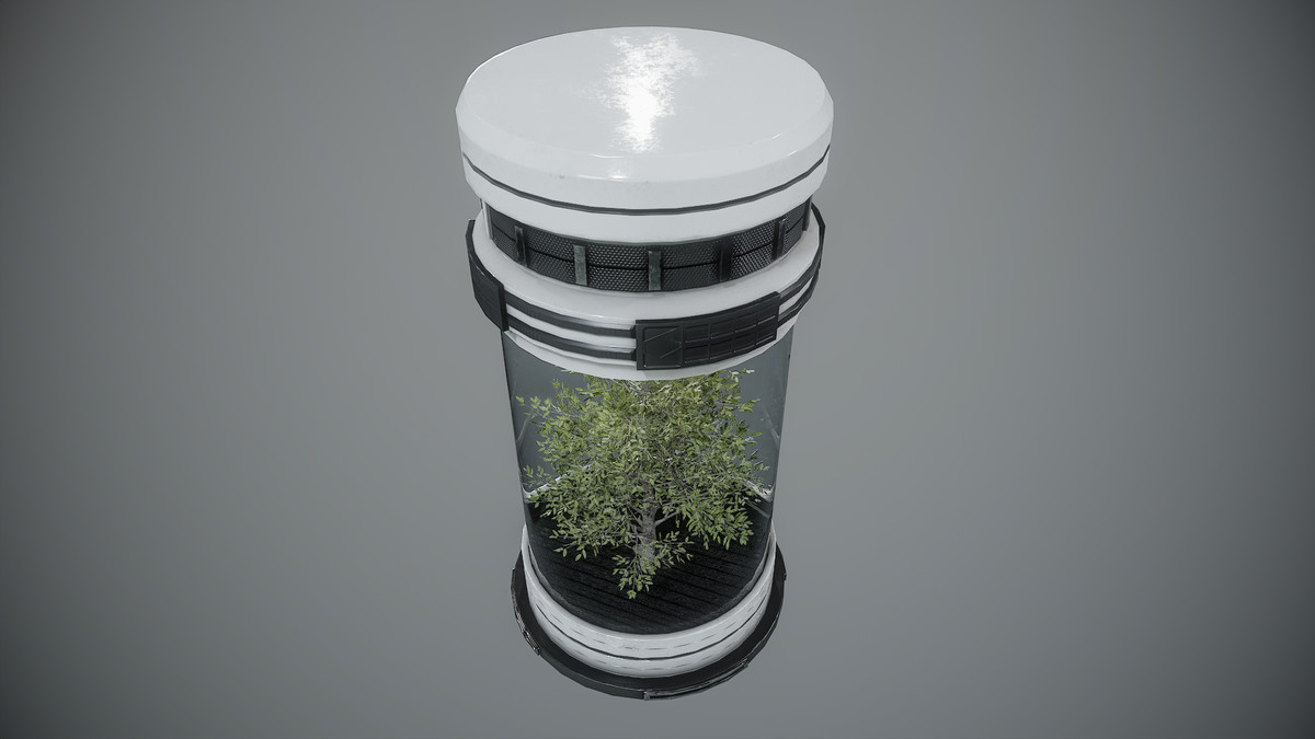 Futuristic Tree Container – Sci-Fi BioDome