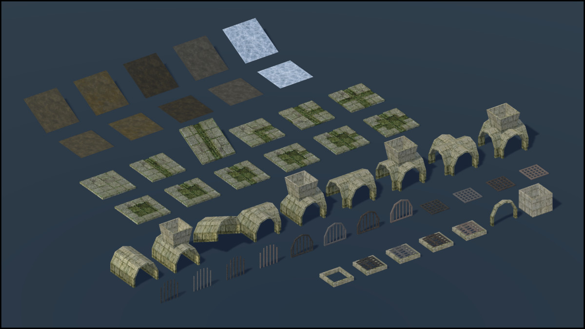 Cold Fortress - Retro Style Modular Environment Pack