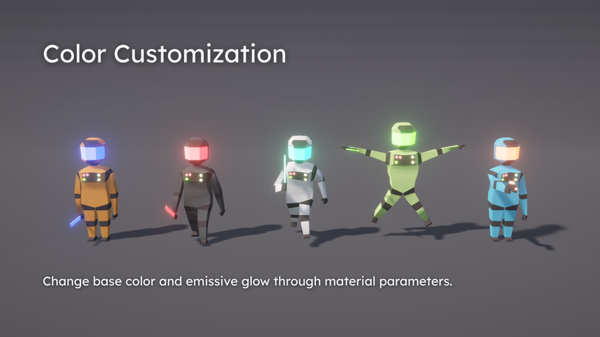Low-Poly Sci-Fi Crew Pack