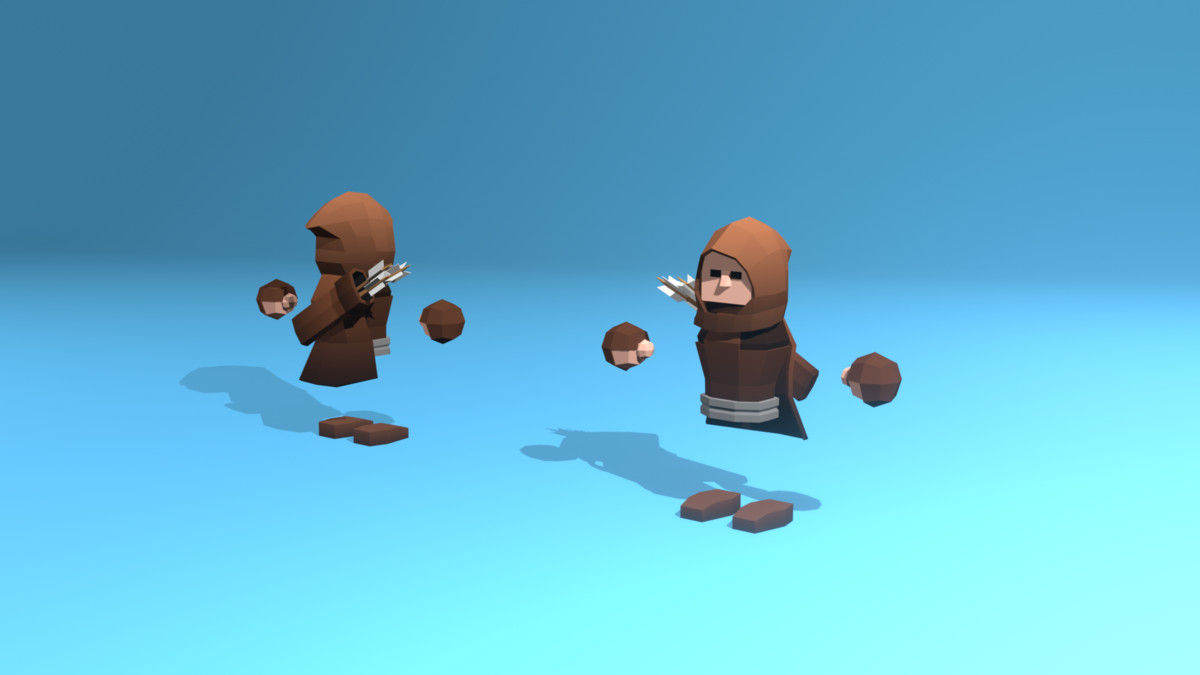 Low Poly Cubic Character - By Shokubutsu