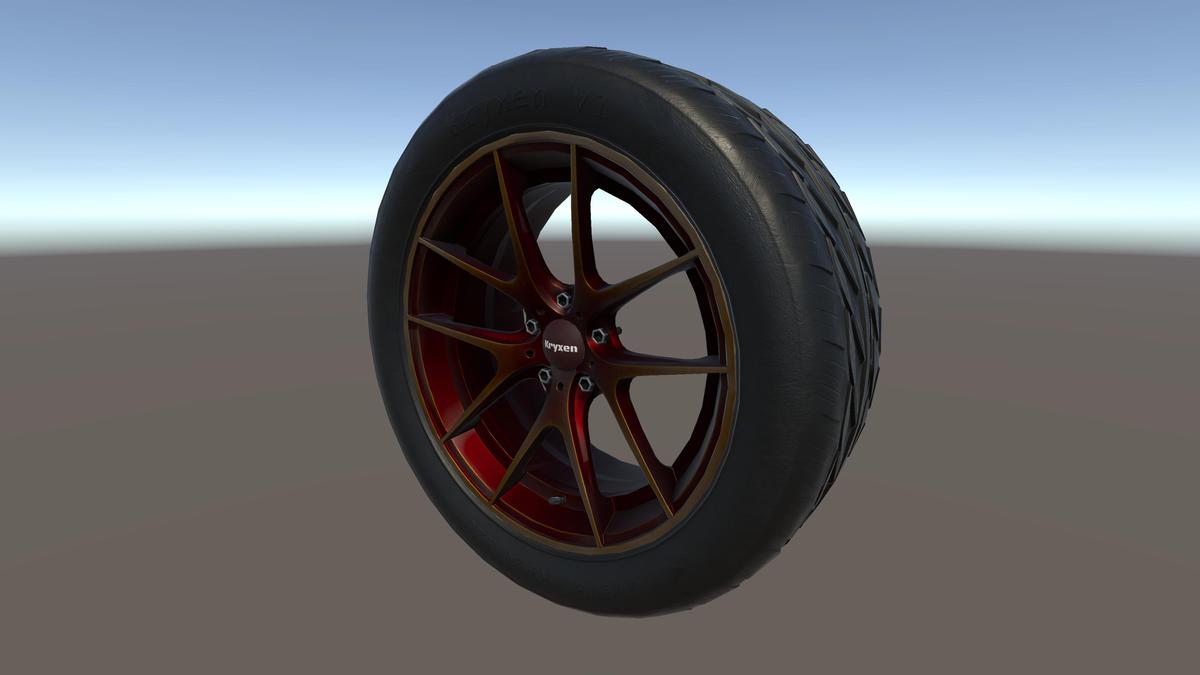 Kryxen Wheel V1 - Candy_Red - Game Ready