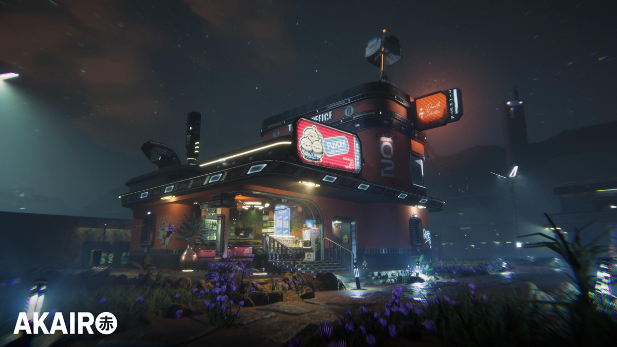 Fuyoh Cyberpunk Diner Environment