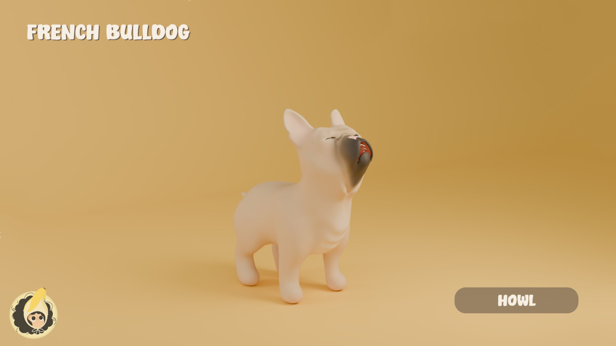 Animated French Bulldog