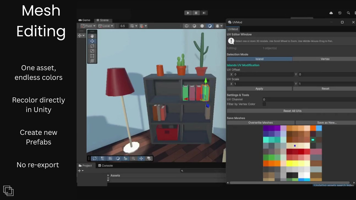 UVMod - UV Move & 3D Model Recolor Tool