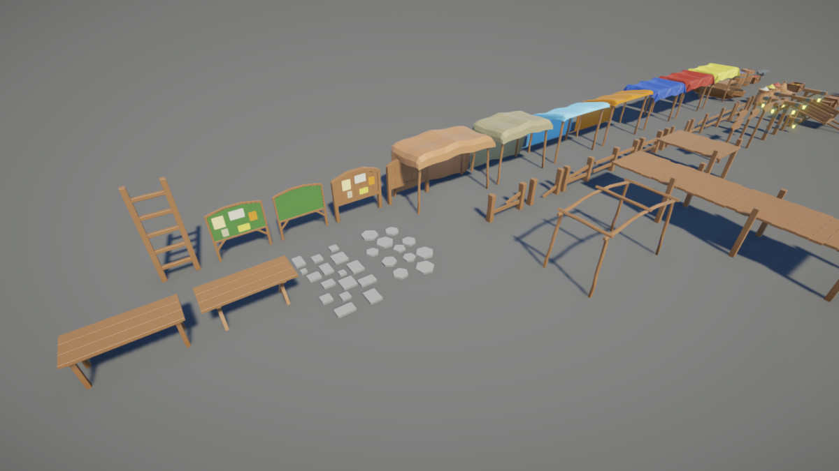 VERDANT Low Poly Modular Medieval Village