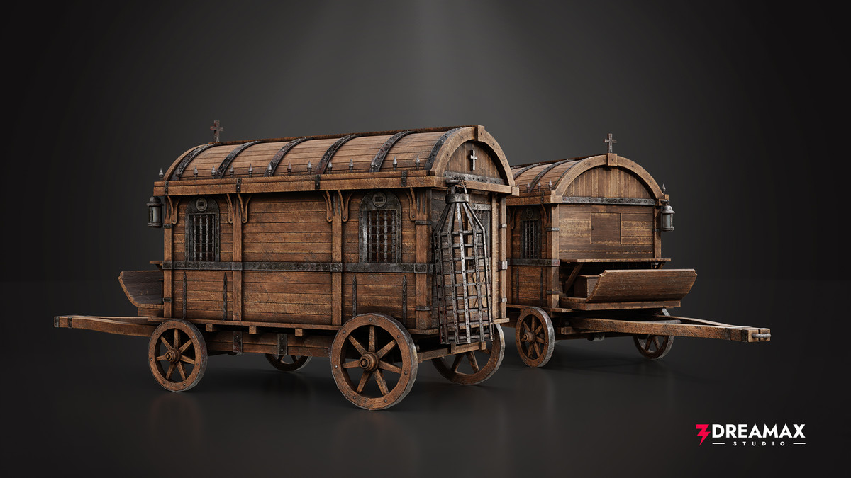 Medieval Wagons, Carts & Carriages Vol-1_ Historical Props