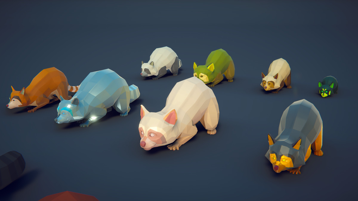 Poly Art: Raccoon