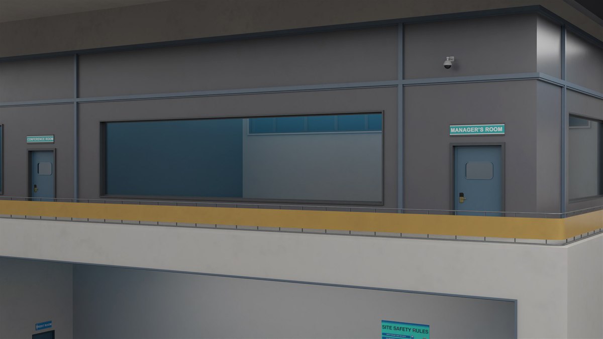 Logistic Cargo Warehouse Interior and Exterior URP HDRP Textures