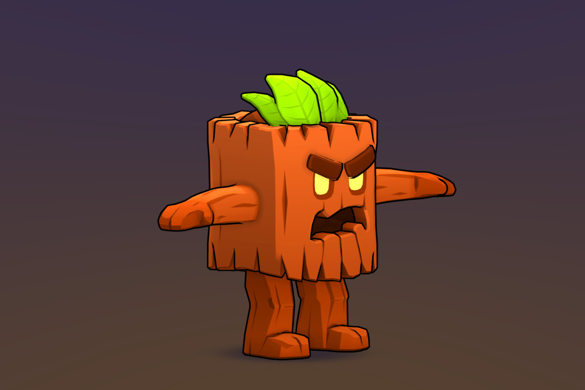 Animated Cartoon Jungle Monster| 9 Animations + Matcap Toon Shader