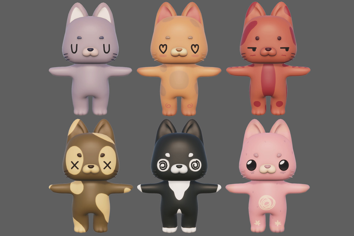 Stylized Cat Character