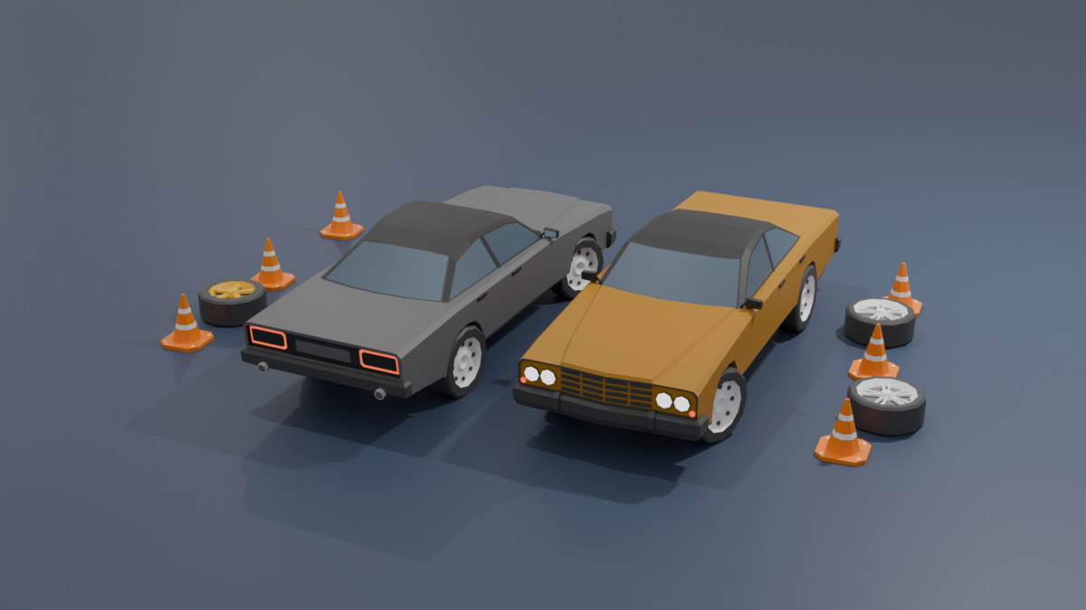 Mobile Optimize-Low Poly Vehicles