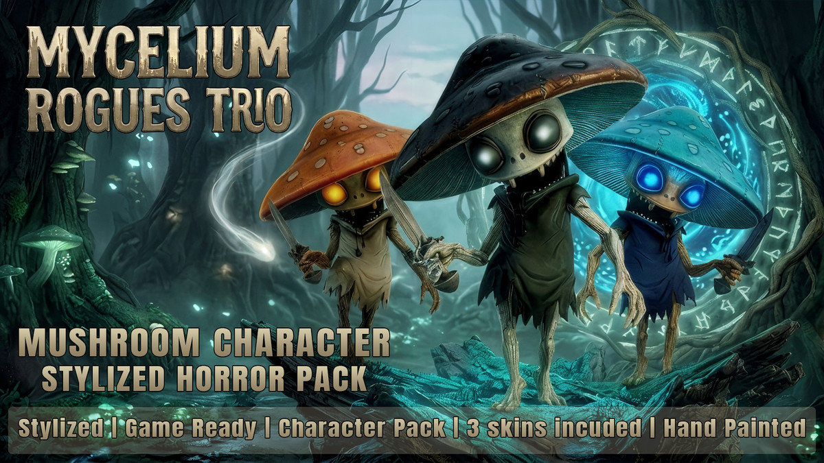 Nightmare Harvest Monsters 1 – Stylized Character Pack (5 Characters, 15 Skins)