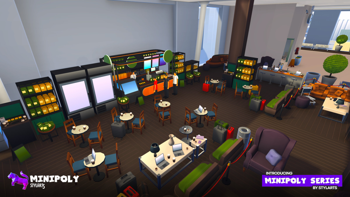 Modular Airport Fatpack - Minipoly Series ( Stylized Lowpoly Environment )