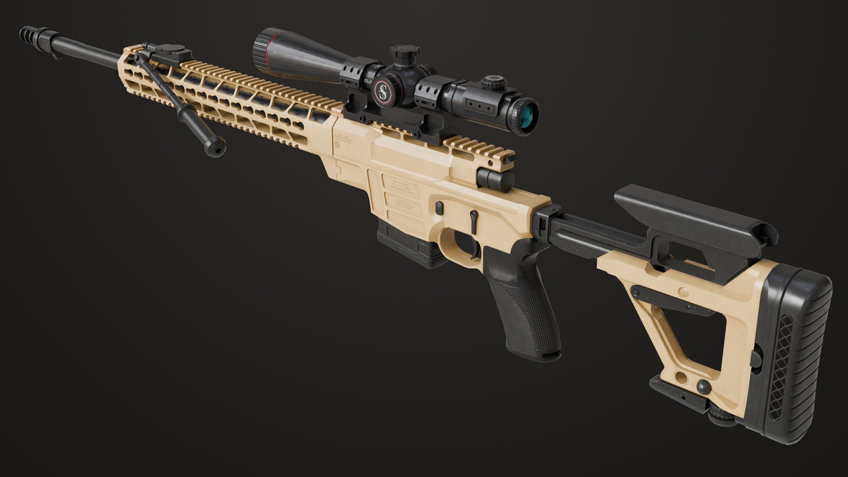 Sniper Rifle 04 Sandal URP HDRP Textures