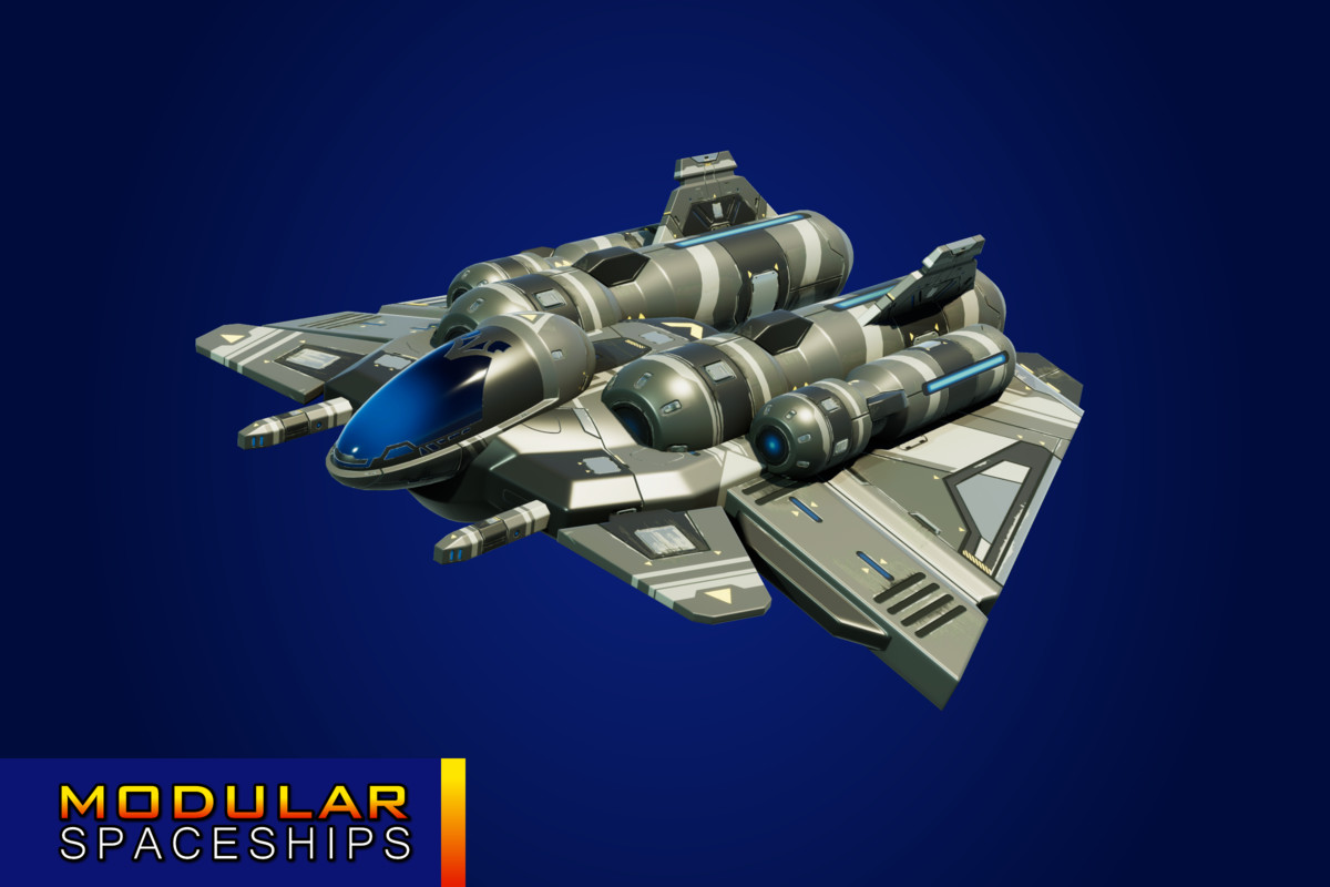 Sci-Fi Modular Spaceship Night Aye