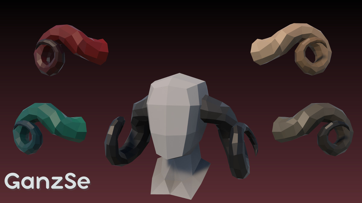 GanzSe Horns - Fantasy Low Poly Pack