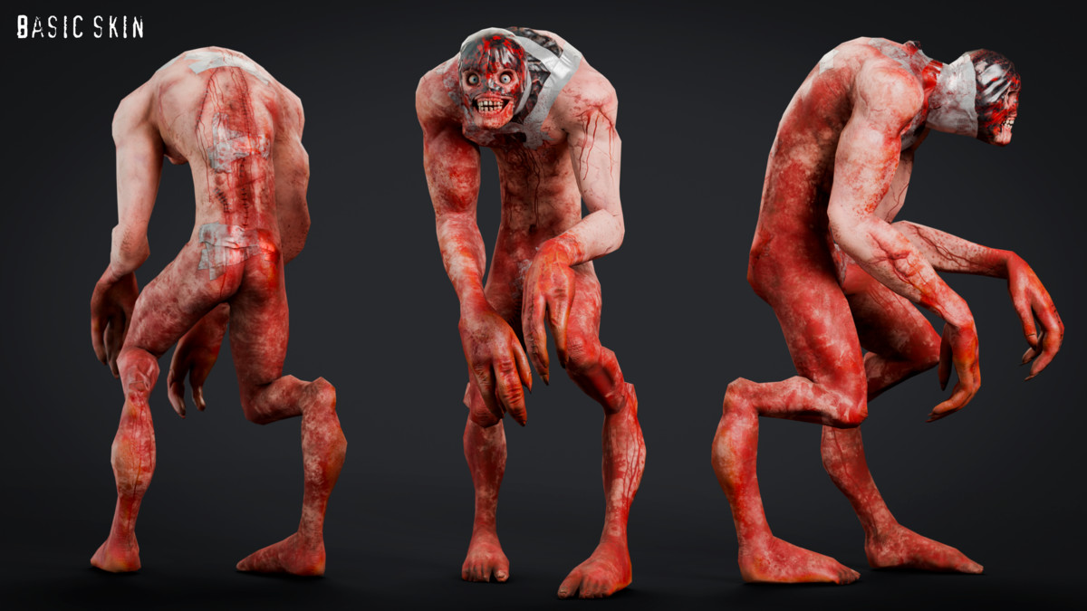 3D Horror Monster- Hunched Creature (game ready)