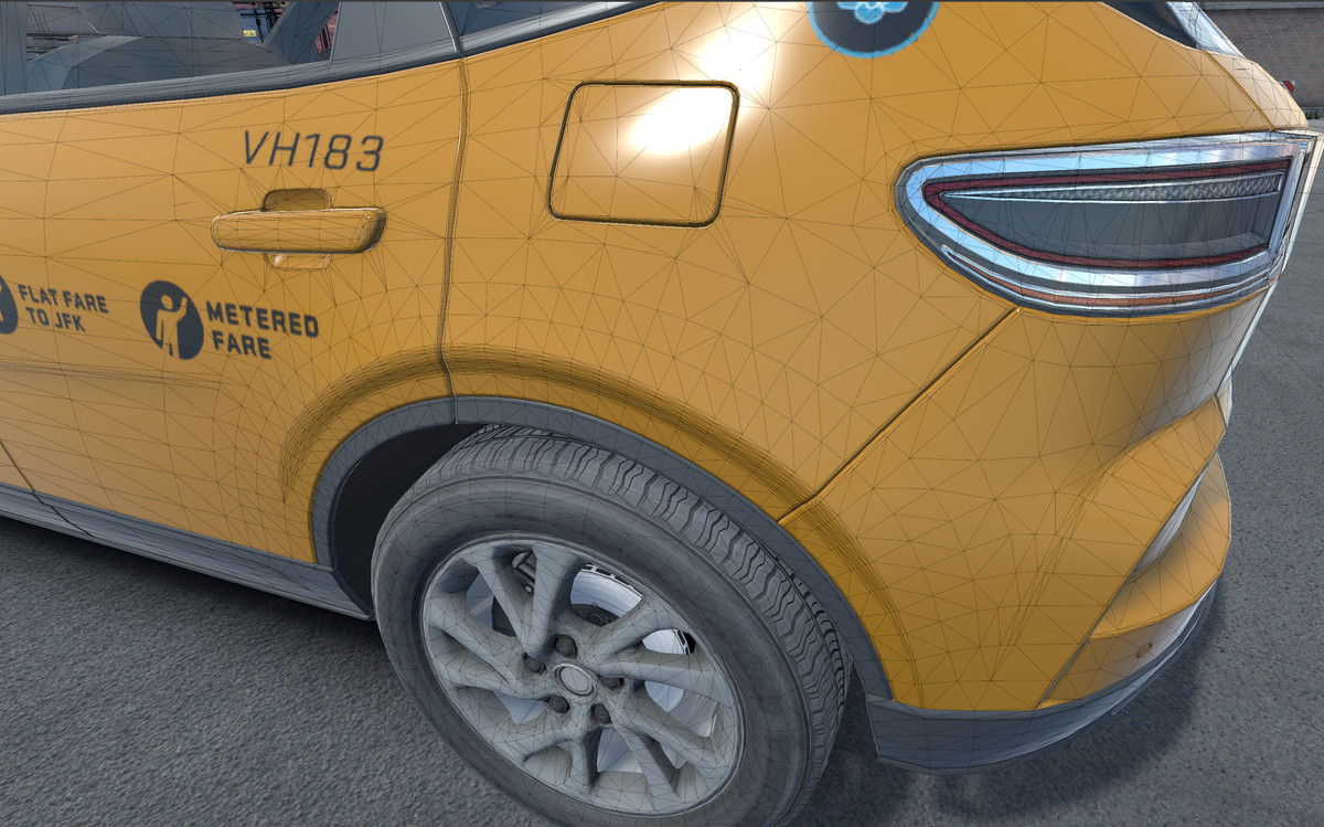 Yellow SUV taxi