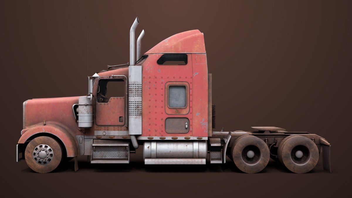 Heavy Truck 02 Chassis Old Dusty URP HDRP Textures