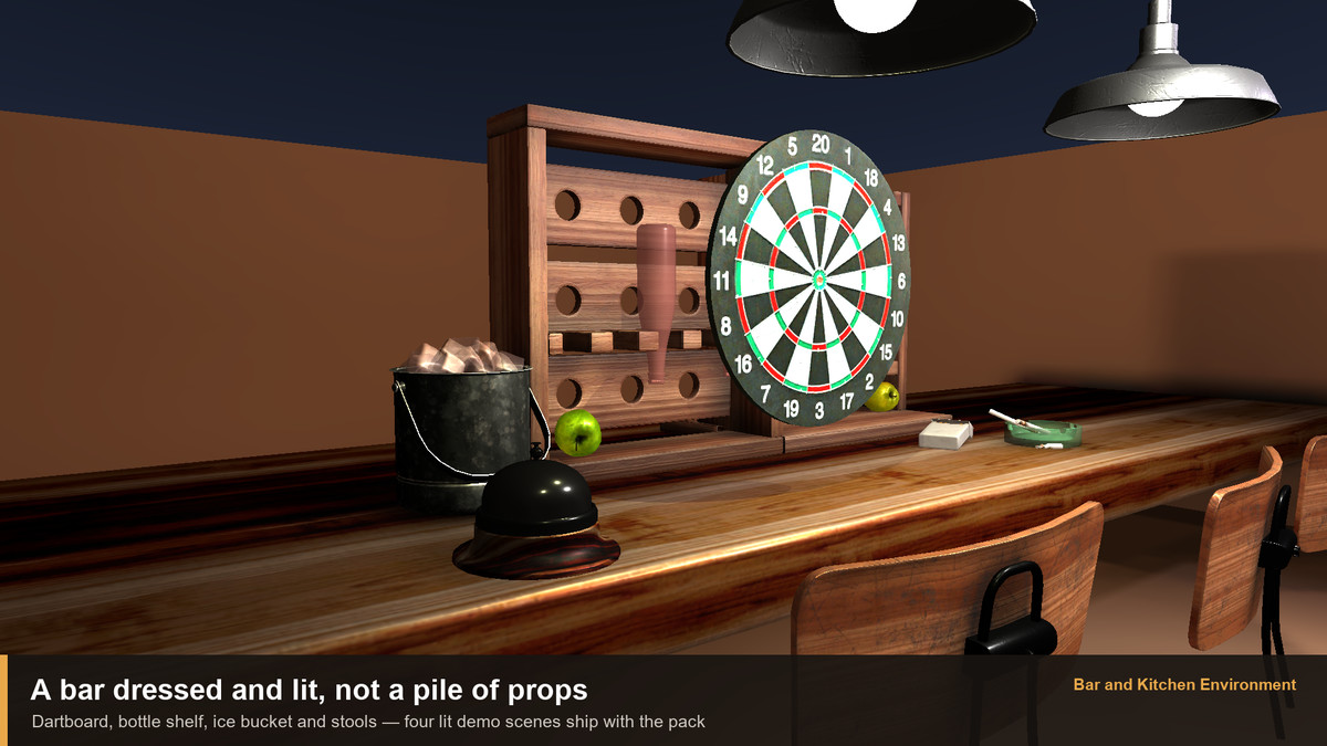 Bar and Kitchen Environment — Props, Prefabs and Demo Scenes
