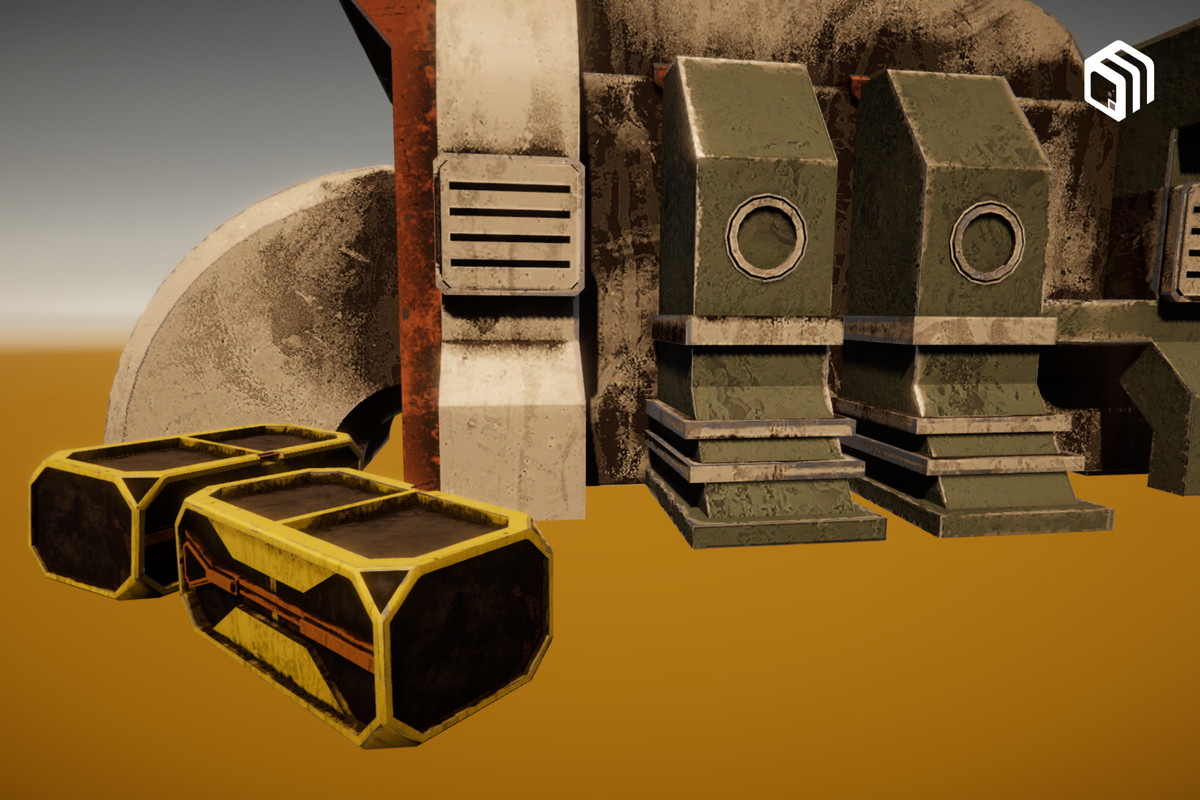 URP Desert Environment: Modular Outpost, Shelters, Props & VFX