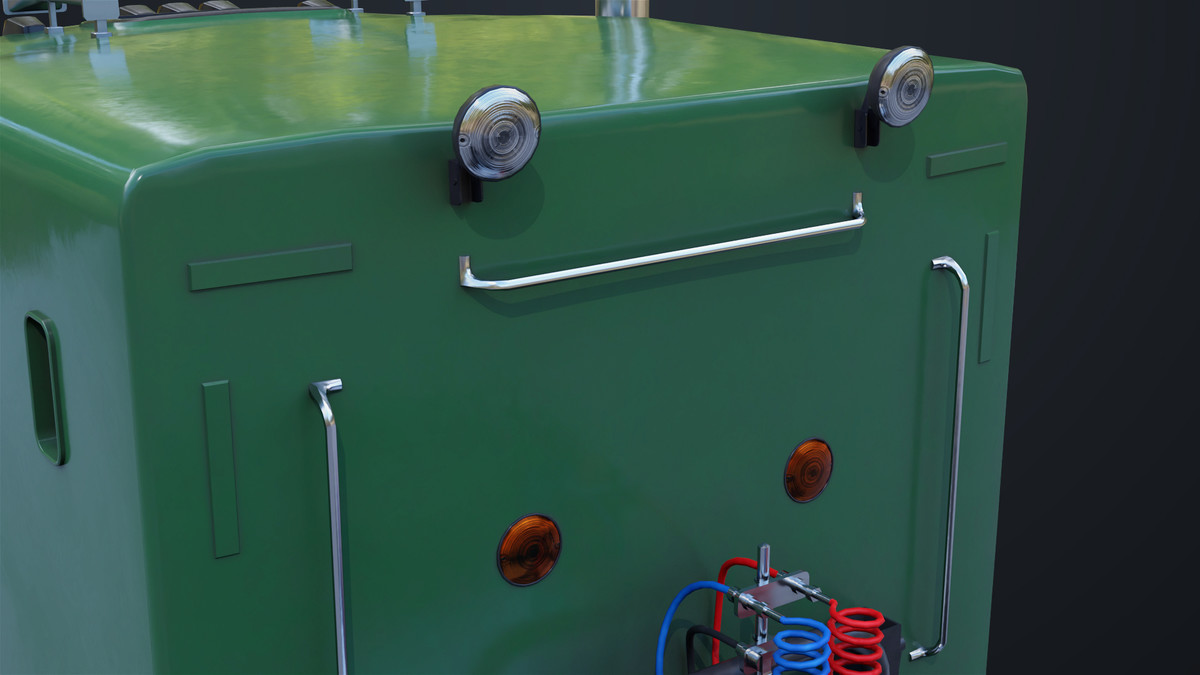 Heavy Truck Chassis 07 Green URP HDRP Textures