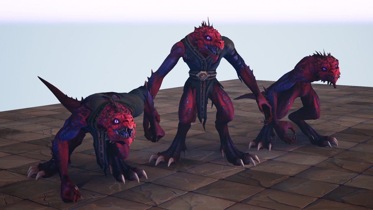 Modular Stylized Fantasy Lizard