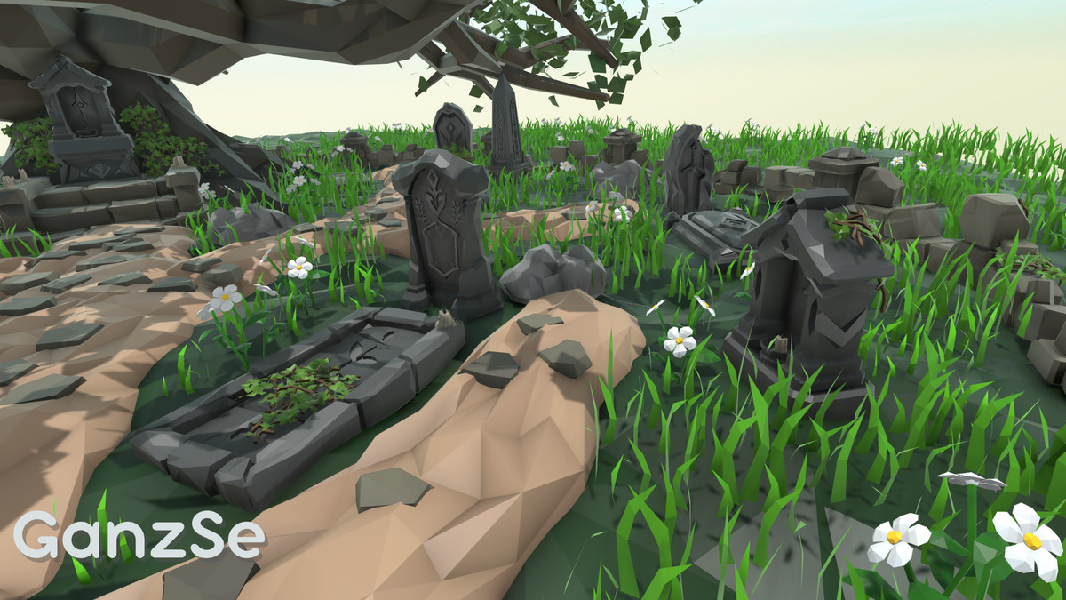GanzSe Sacred Graveyard - Stylized Low Poly Environment