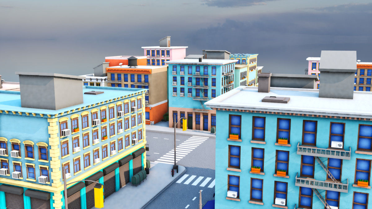 Modular Stylized Cartoon City Pack [Desktop & Mobile]