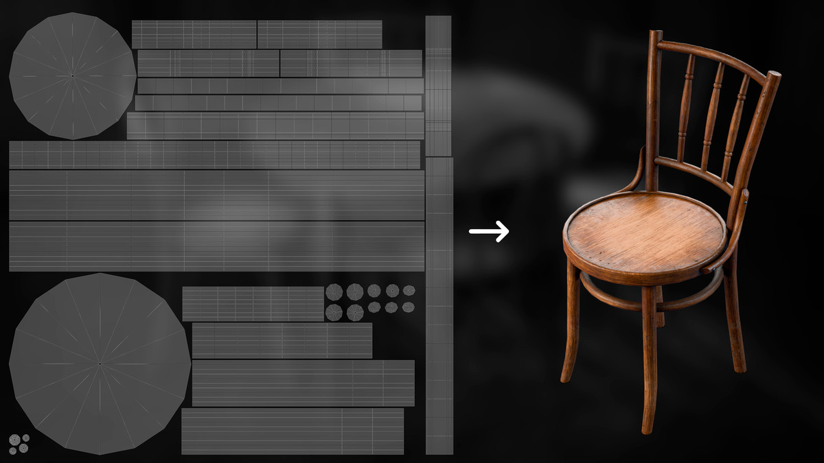 Kitchen Wooden Furniture - Game Ready Props Pack