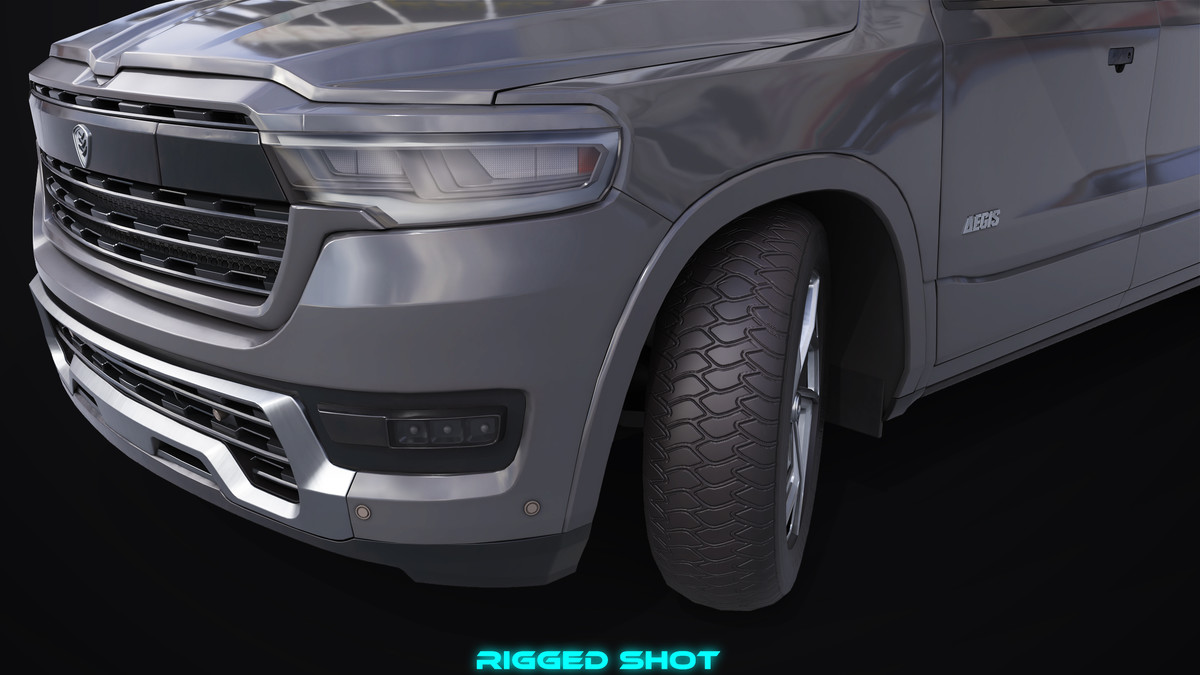 Pickup Truck 03 Grey and White URP HDRP Textures