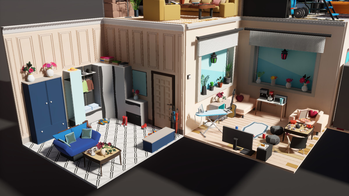 Low Poly 15 Rooms 1000+ objects Vol.1