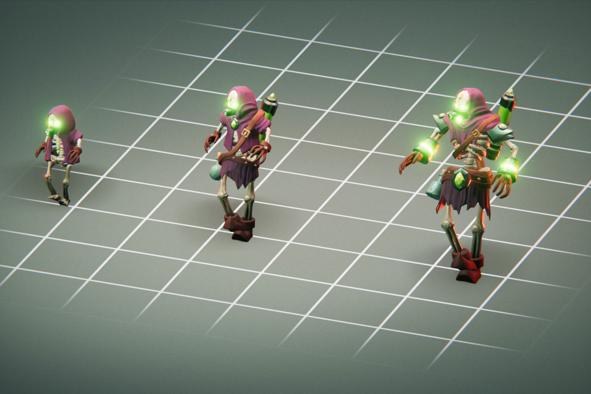 Poison Skeleton - 3 Characters + Animations
