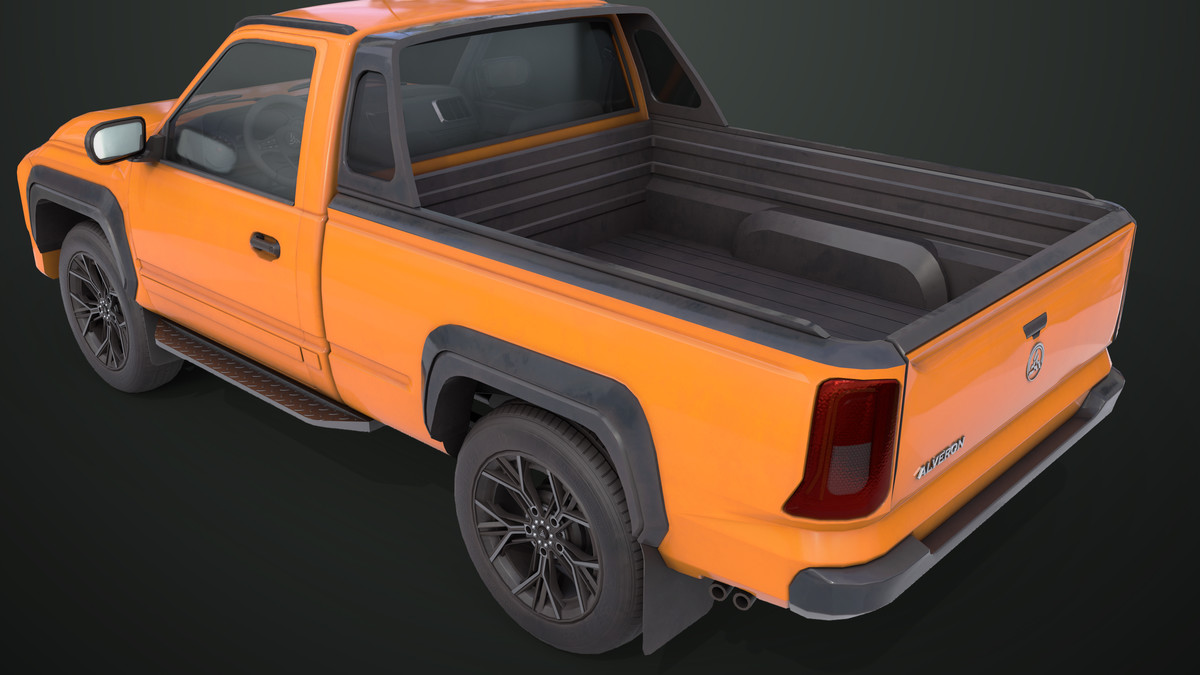 Pickup Truck01 Orange URP HDRP Textures