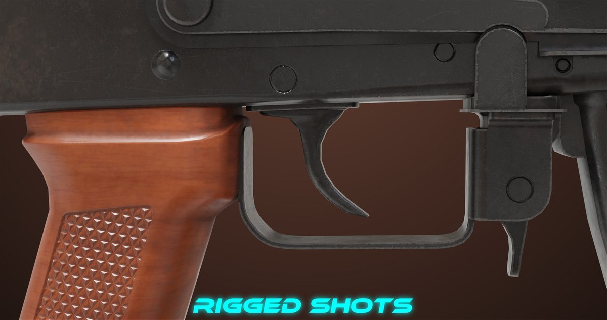 Light Machine Gun 10 Wood URP HDRP Textures