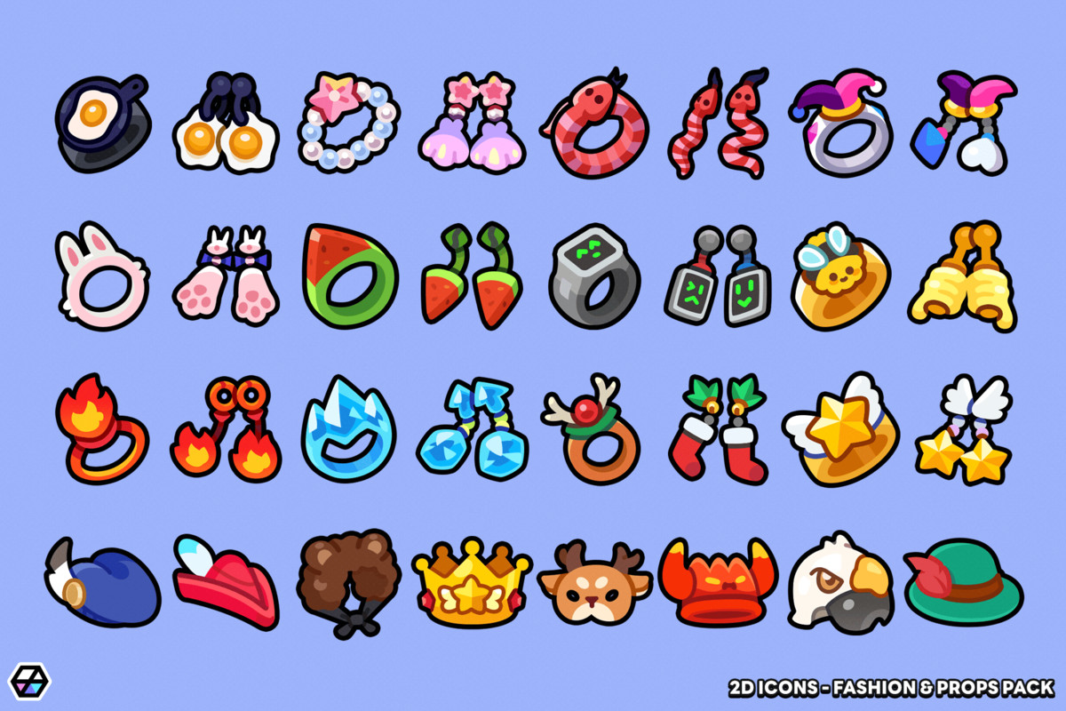 2D Icons - Fashion & Props Pack