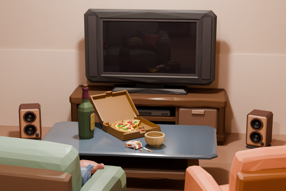 Cute Stylized Living Room Props
