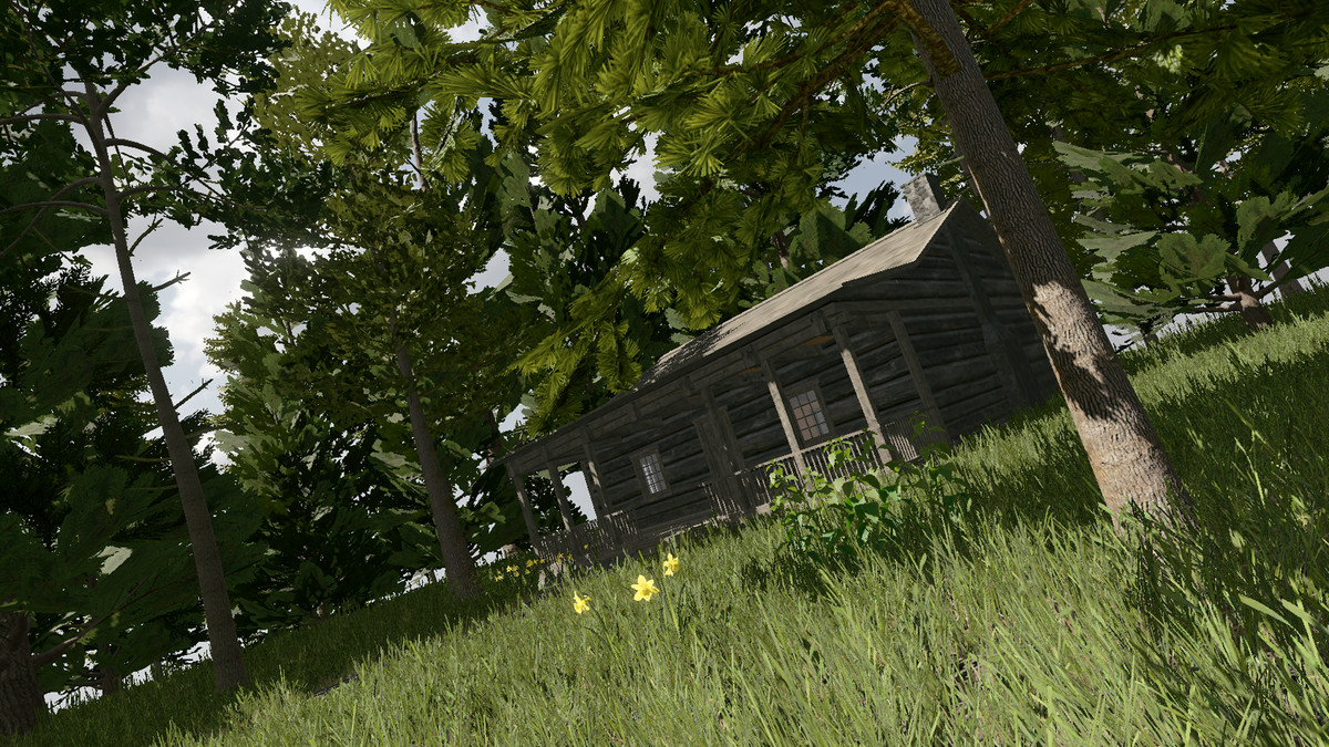 Wooden Log Hunting Cabin