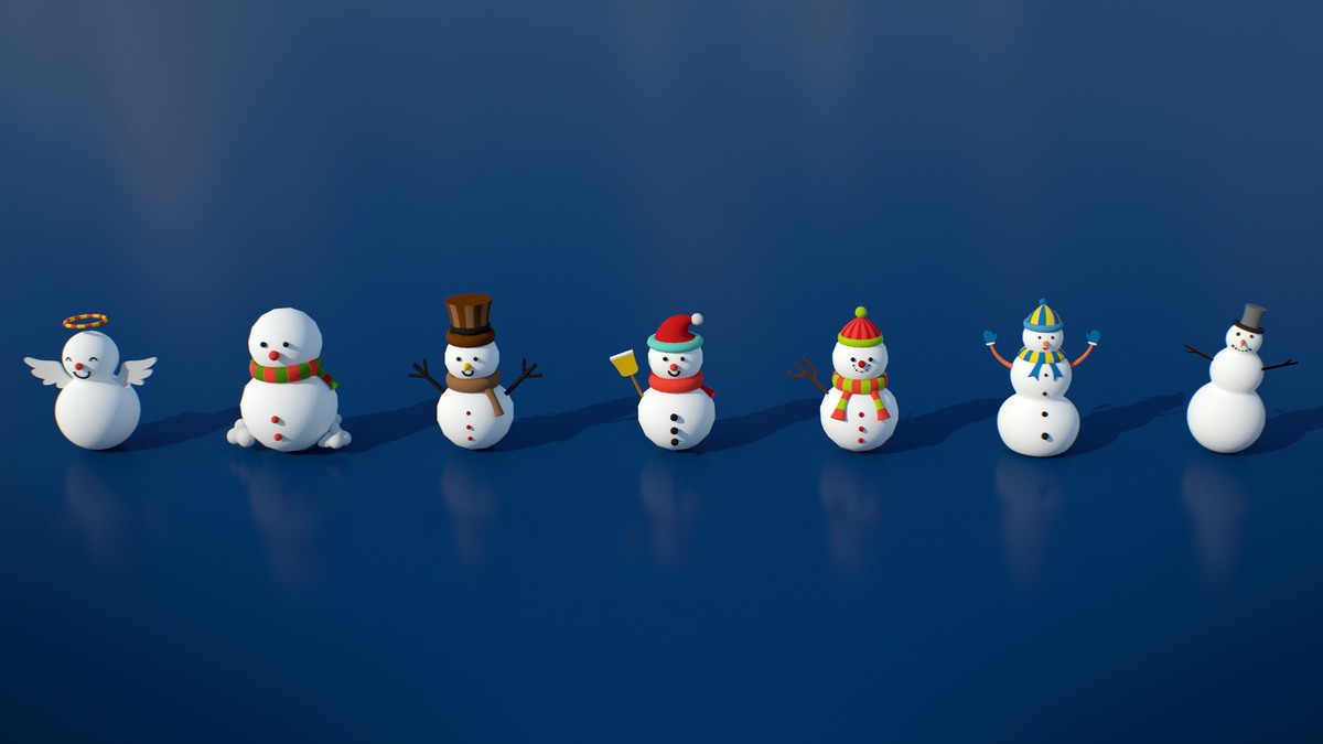 Stylized Lowpoly Winter City Asset Pack