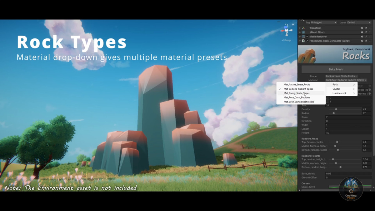 Procedural Stylized Rock Generator