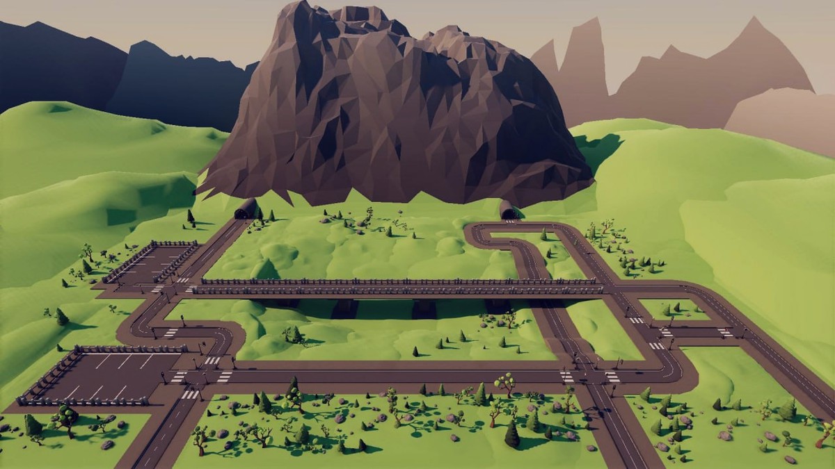 Low Poly Modular Road Pack- Mini World Studio