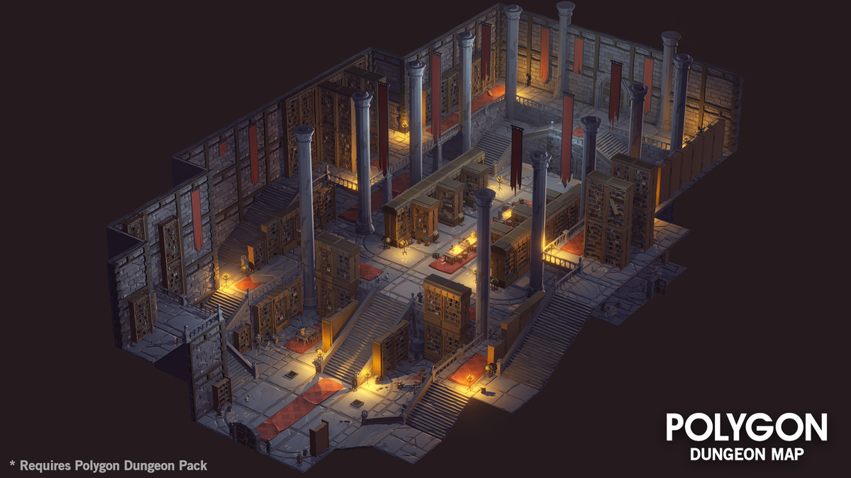Value Bundle – POLYGON Dungeons Pack and Fantasy Dungeon Map