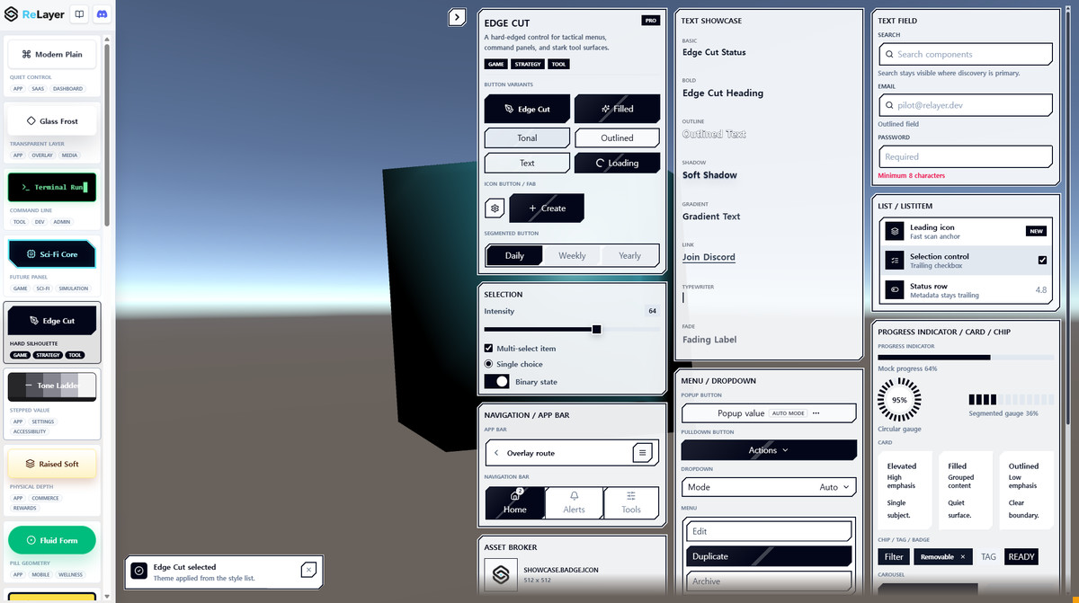 ReLayer - React UI Framework for Unity