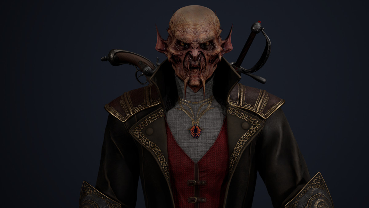 Vampire Monster Character – Dark Fantasy Hunter | Horror Enemy