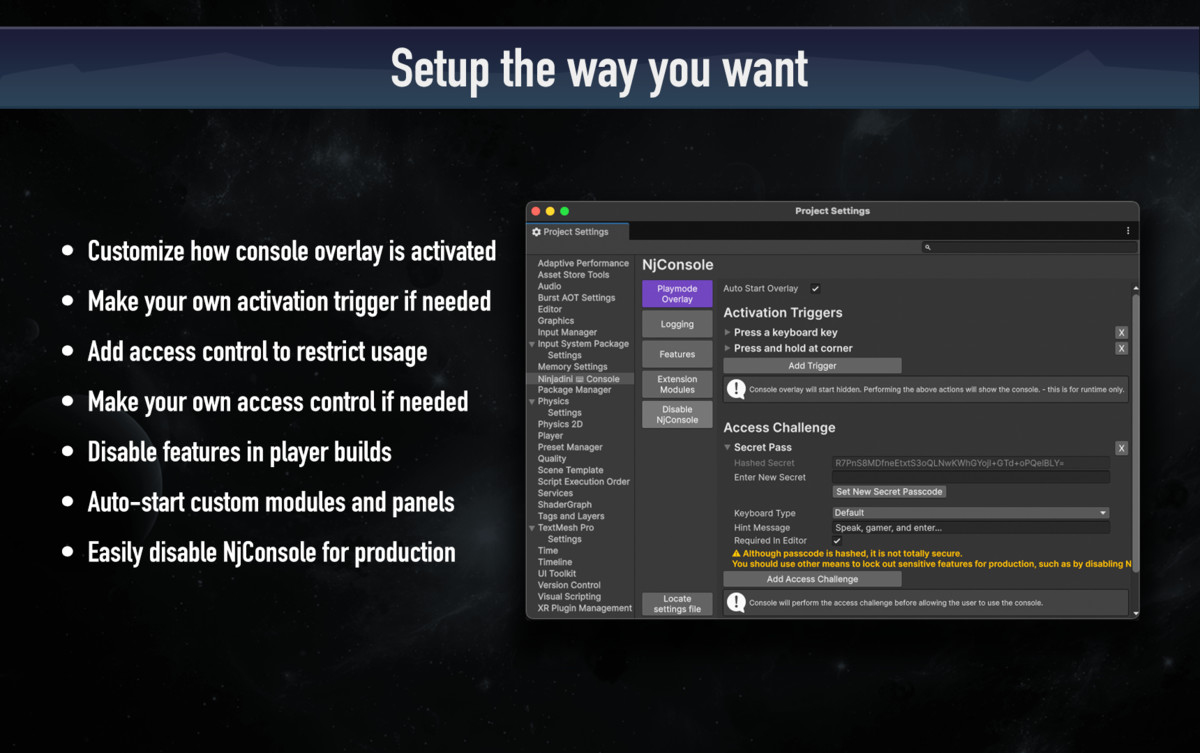 Ninjadini Debug Console, Logger & Inspector — In-Game & Editor Tools for Unity