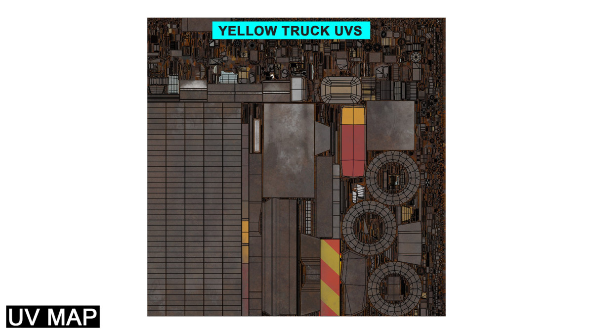 Heavy Truck Chassis 04 Dirty 4 URP HDRP Textures