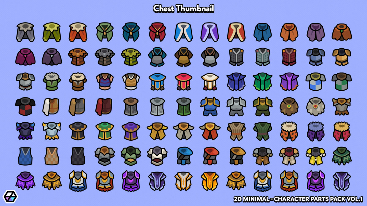 2D Minimal - Character Parts Pack Vol.1 [Expansion]